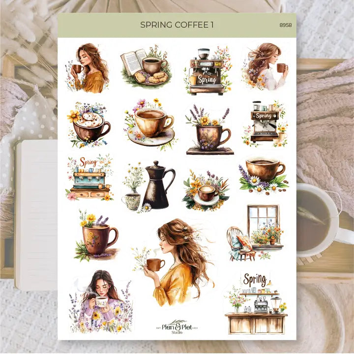 Sticker sheet Coffee Stains transparent | Plan & Plot Studio