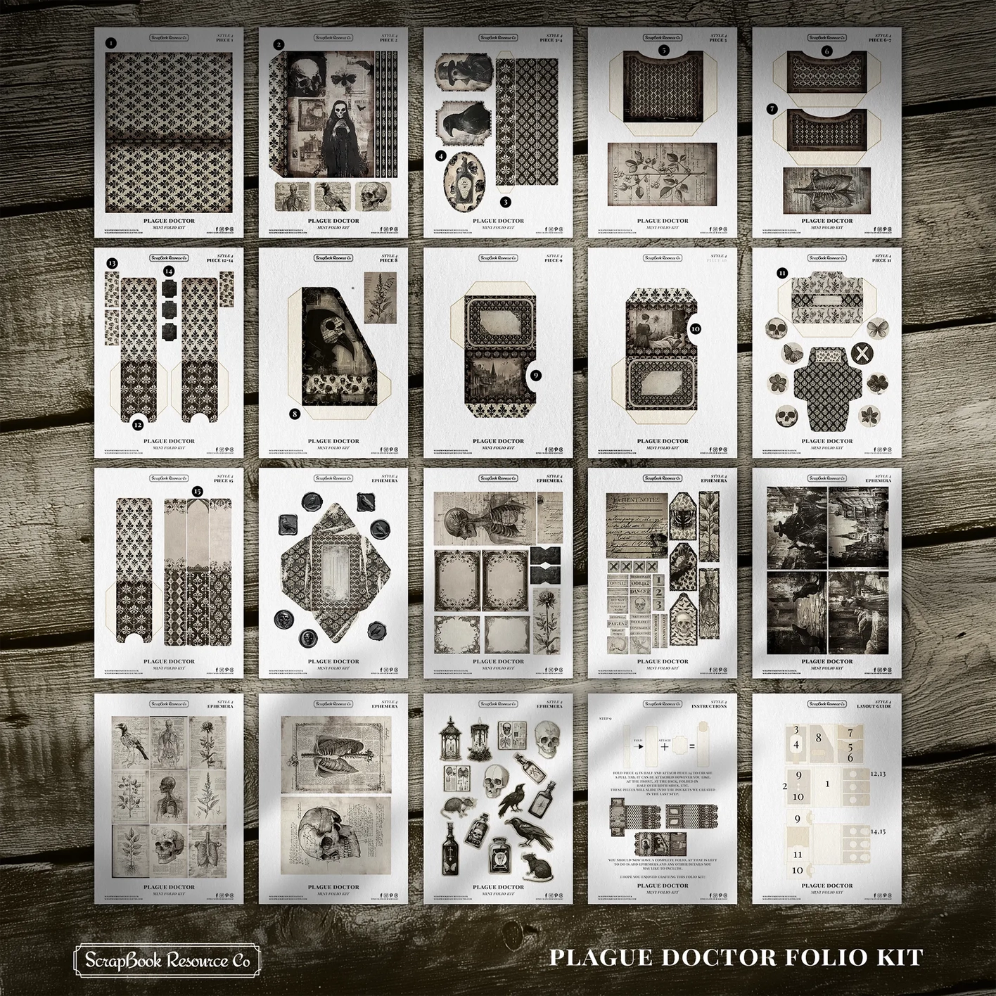 Paper pad The Plague Doctor 15 x 18 | Scrapbook Resource Co