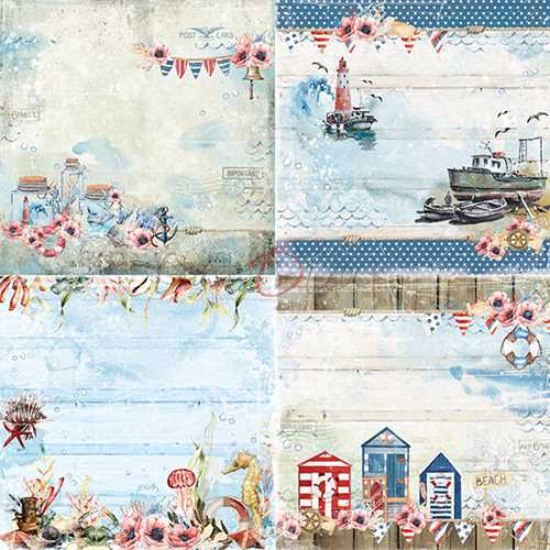 Stationery Seaside Greetings 30x30 cm | Craft O'Clock