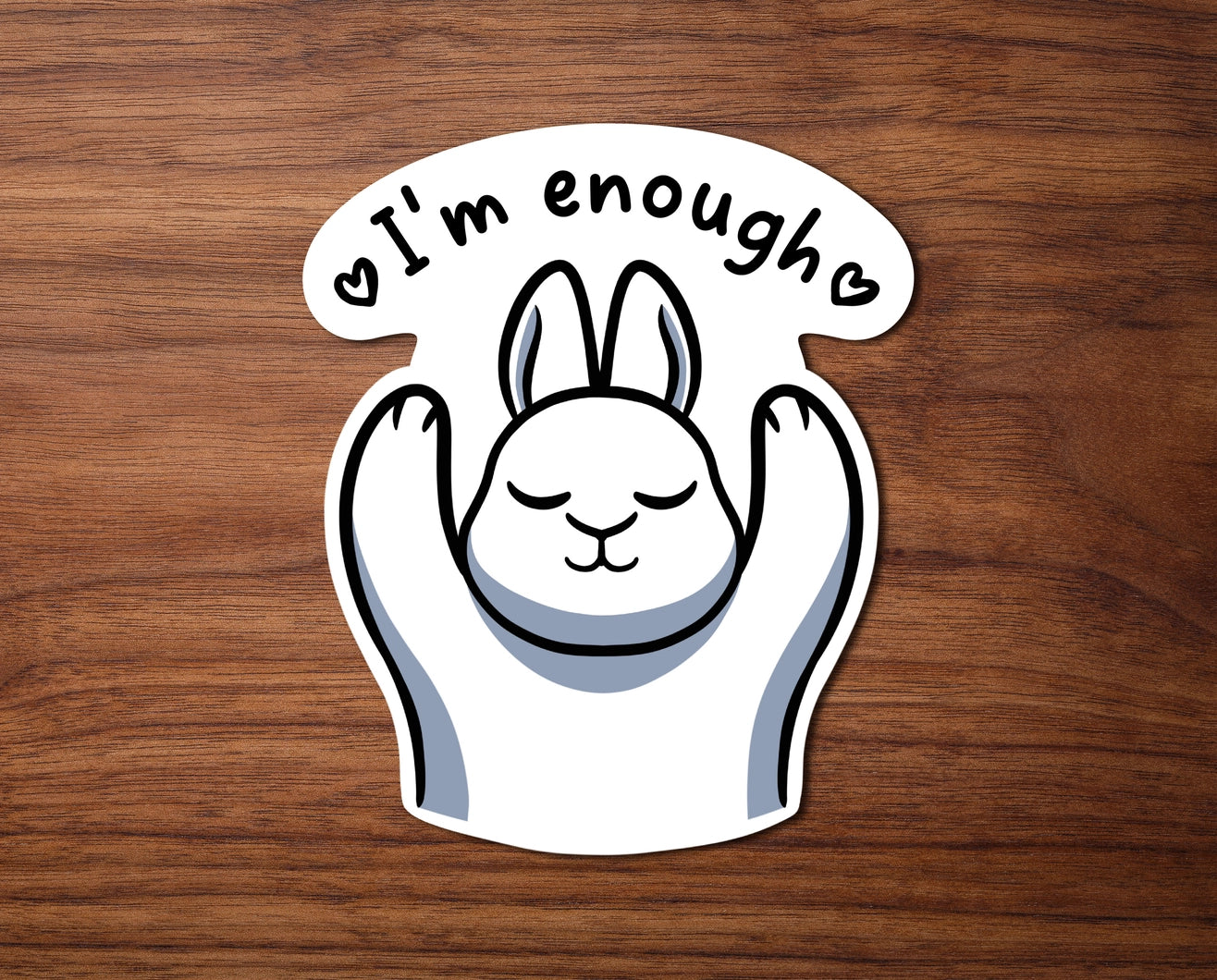 Yksittäinen tarra I´m Enough - pupu | Firlefanz Design