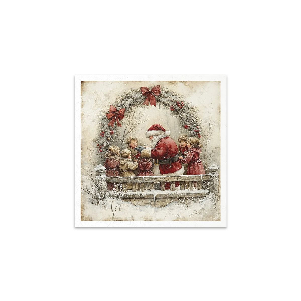 Riisipaperisetti Santa Claus 15 x 15cm | ITD Collection