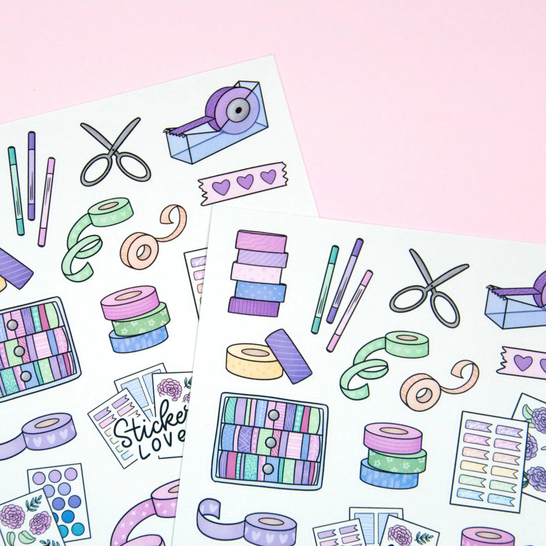 Tarra-arkki A6 Washi & Sticker Love | Willwa