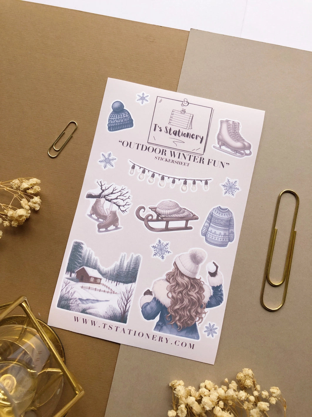 Sticker sheet Winter Lanterns | T's Stationery OUTLET