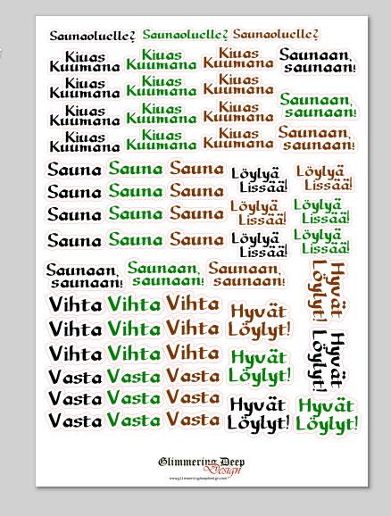 Epiphany Day Text Sticker Sheet A5 | Glimmering Deep