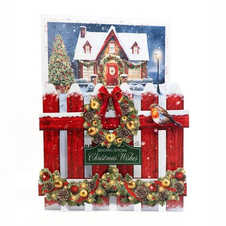 3D paperiaskarteluun Christmas Floral Die Cut Decoupage | Katy Sue Designs