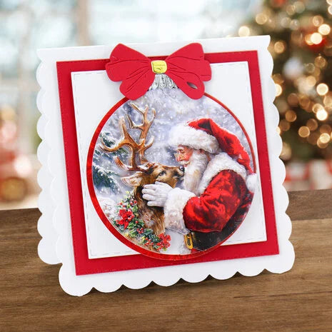 3D paperiaskarteluun Christmas Santa Die Cut Decoupage | Katy Sue Designs