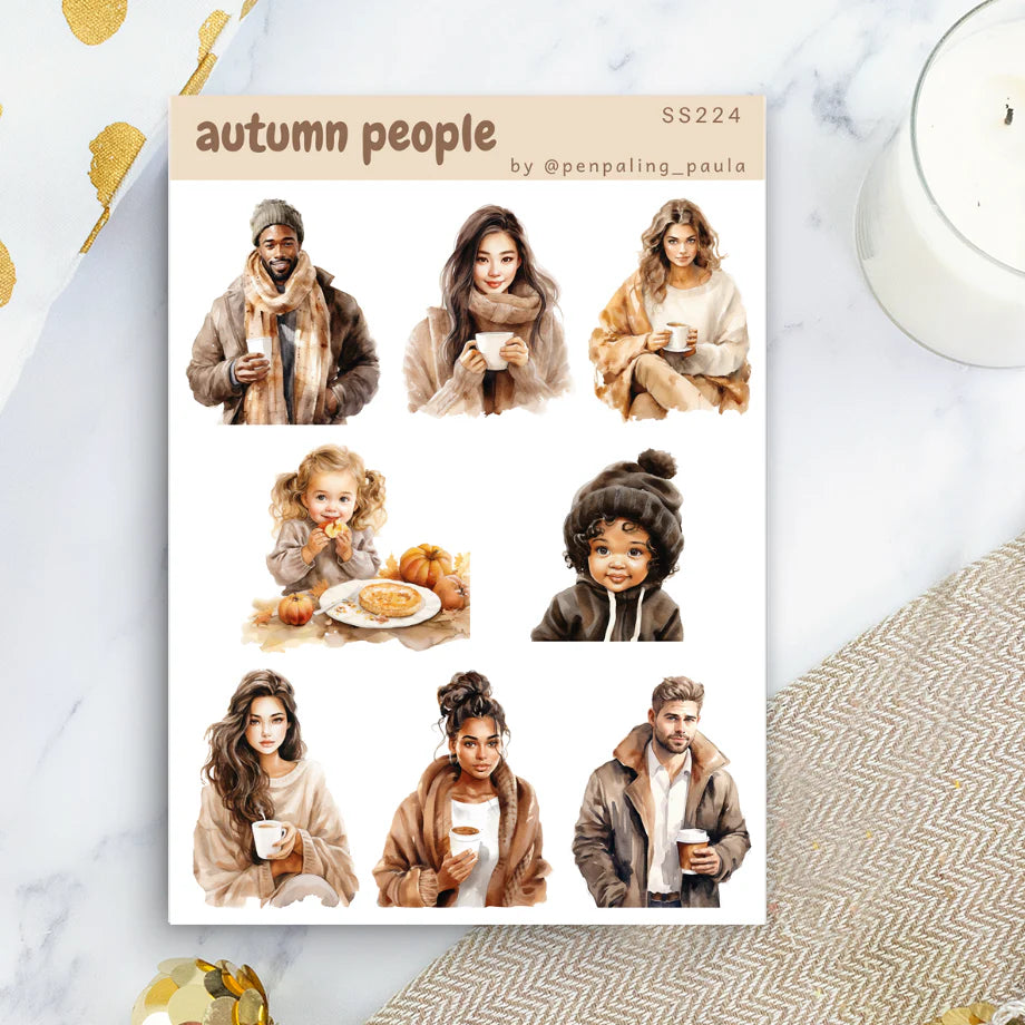 Sticker sheet Autumn People | Penpaling Paula