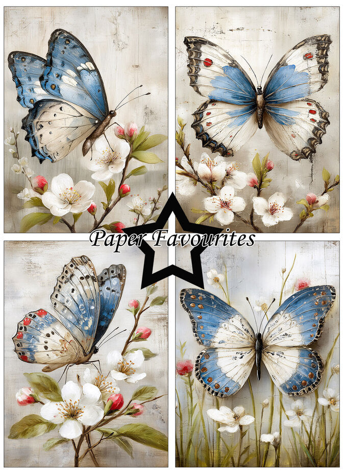 Paperikko Grunge Butterflies A6 | Paper Favourites