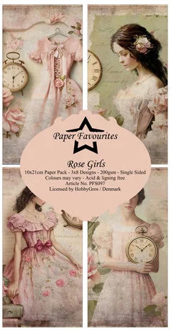 Kapea paperisetti Rose Girls | Paper Favourites