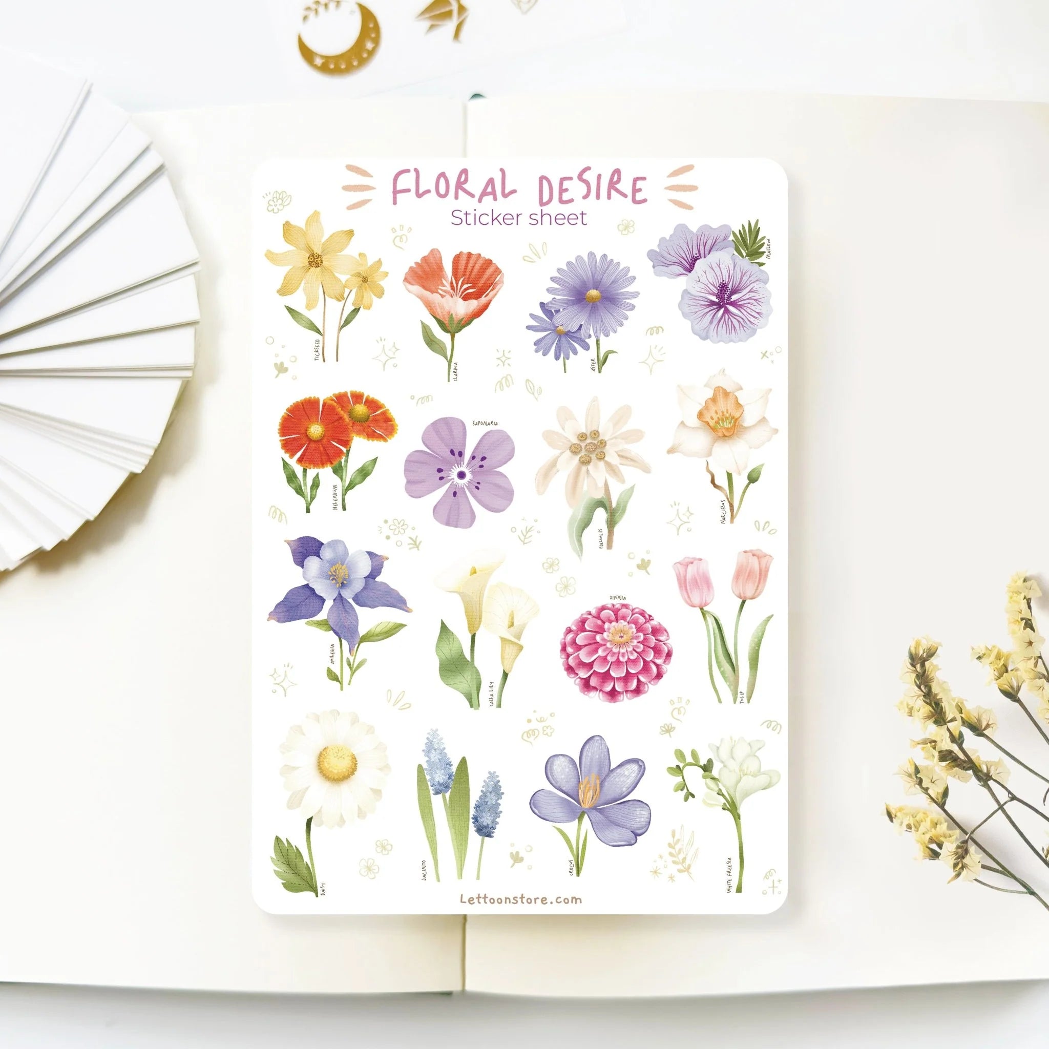 Sticker sheet Flower Desire | LETTOO'n