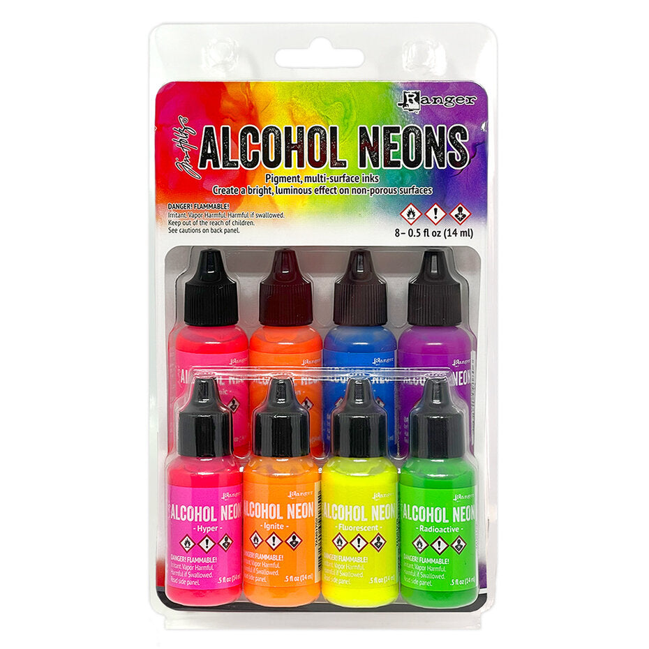 Alcohol Inks Neon 8 väriä | Ranger Tim Holtz