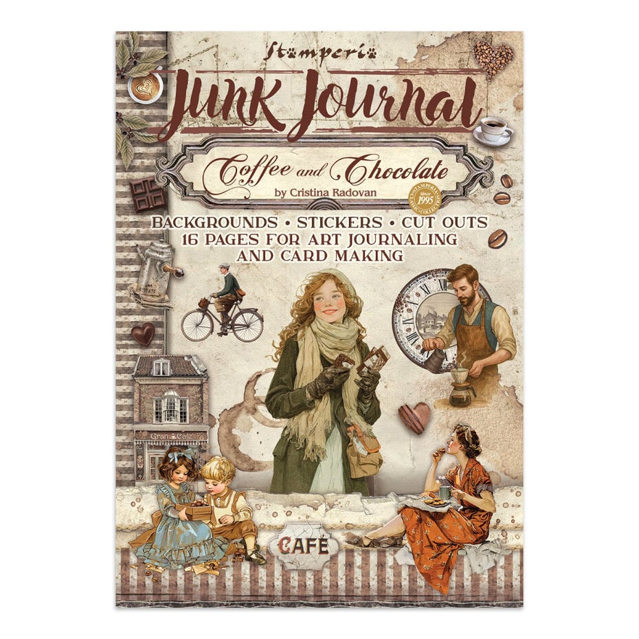 Junk Journal Leikekuvakirja Coffee and Chocolate A4 | Stamperia