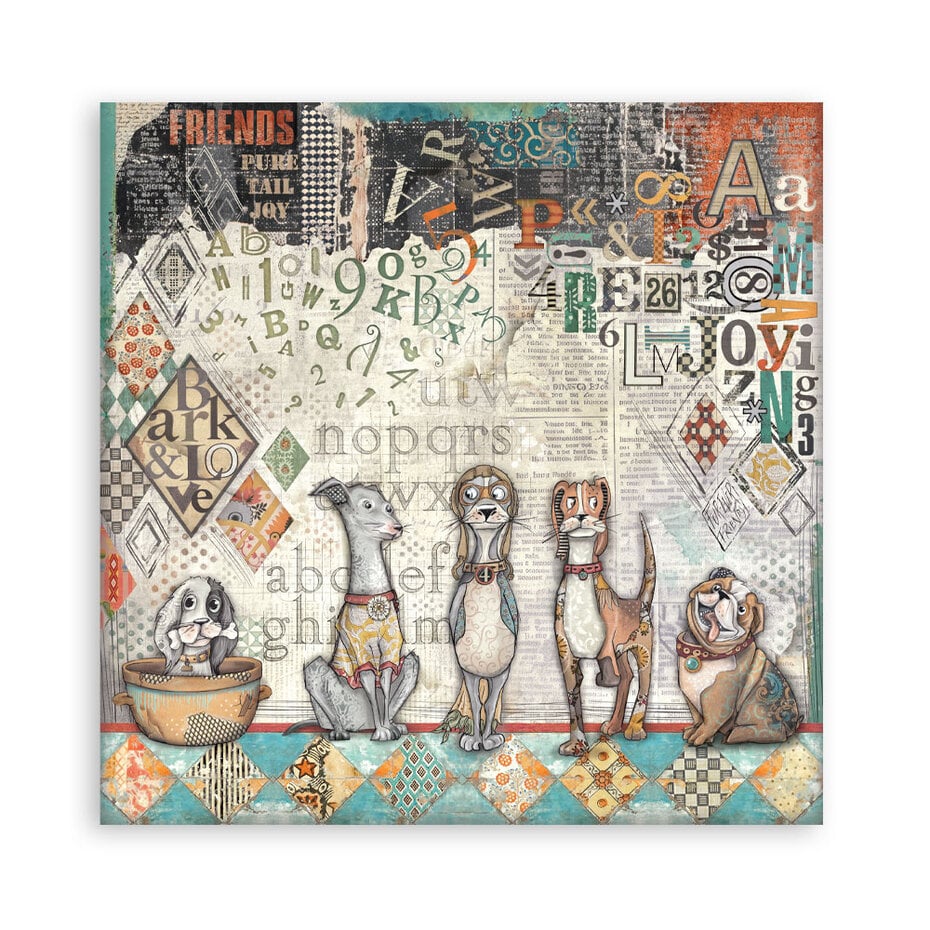 Paperikko Furry Friends 20x20 maxi | Stamperia