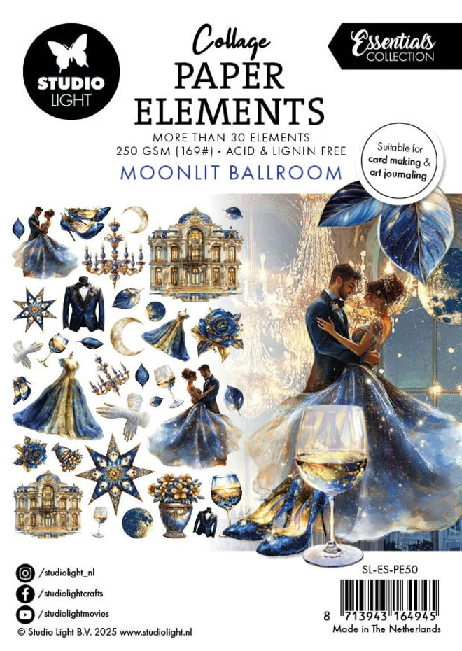 Die Cuts Paper Elements Moonlit Ballroom 35 kpl | Essentials by Studio Light