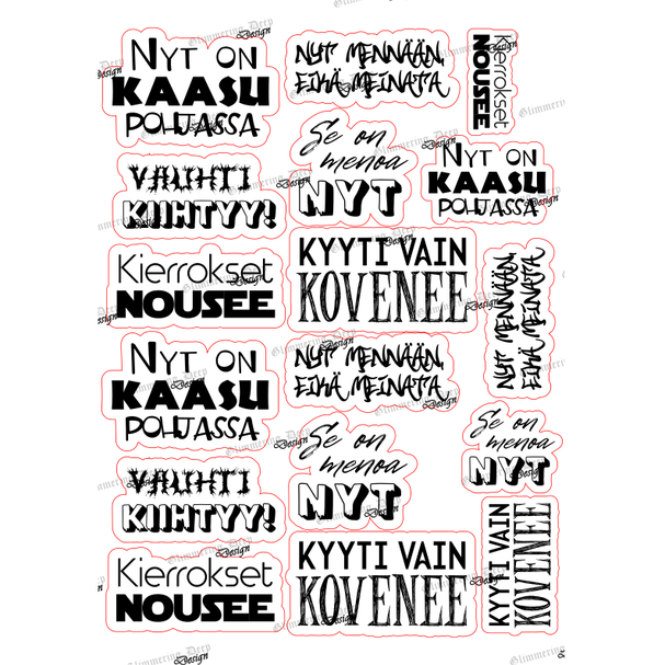 Tarra-arkki Kaasu pohjaan! musta A5 | Glimmering Deep