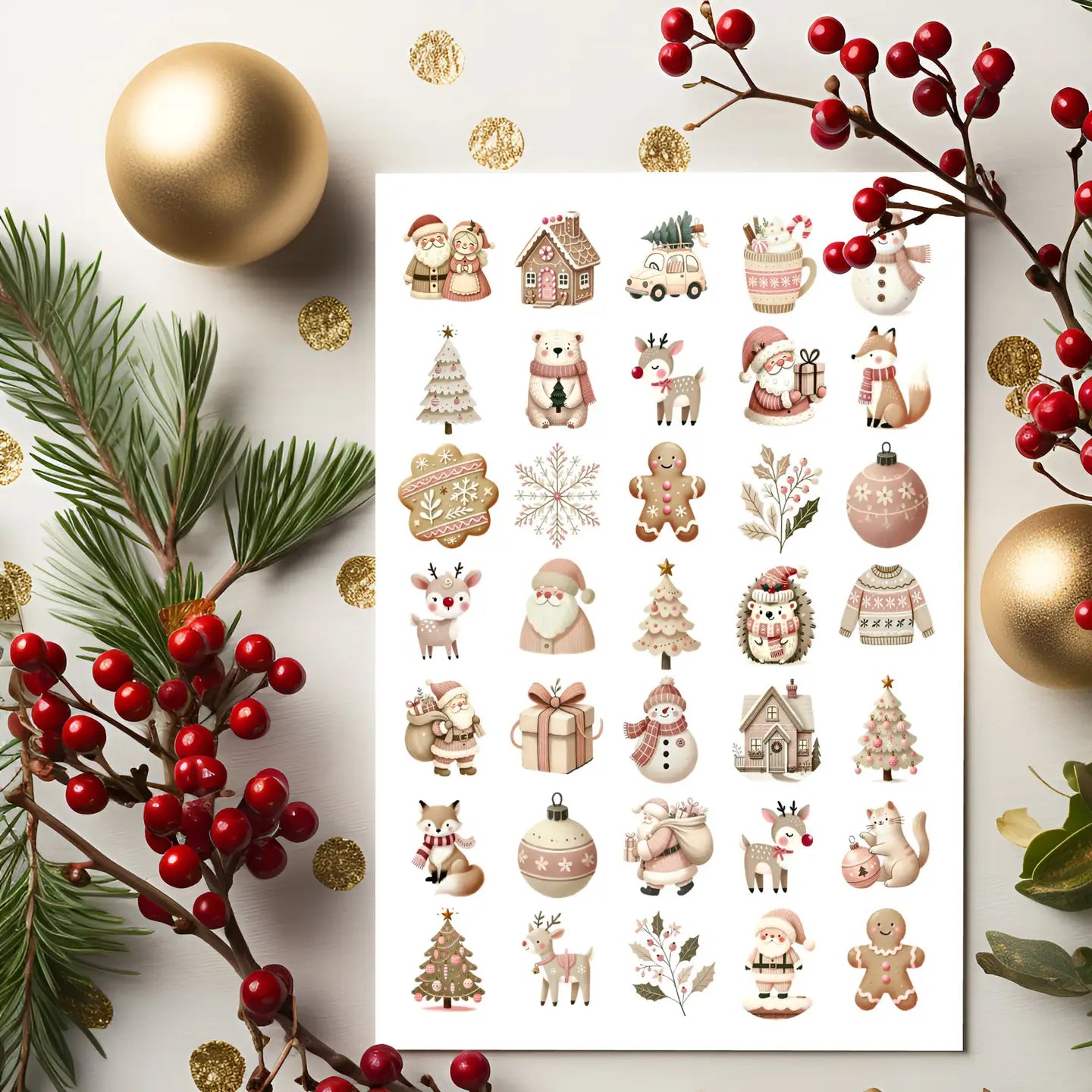 Tarra-arkki Cute Christmas | Sticker Varia