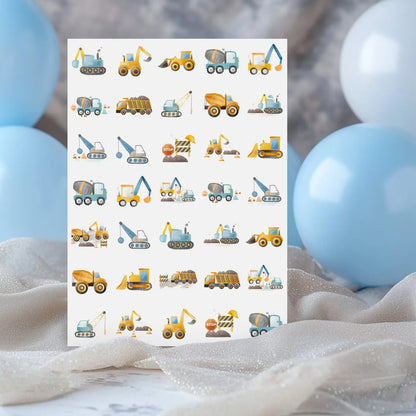 Tarra-arkki Työmaa-autot | Sticker Varia