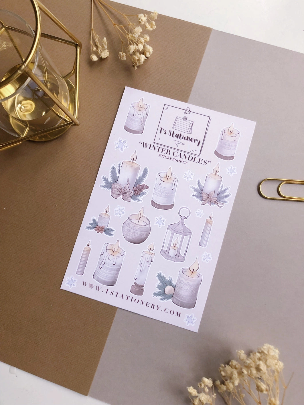 Sticker sheet Winter Lanterns | T's Stationery OUTLET