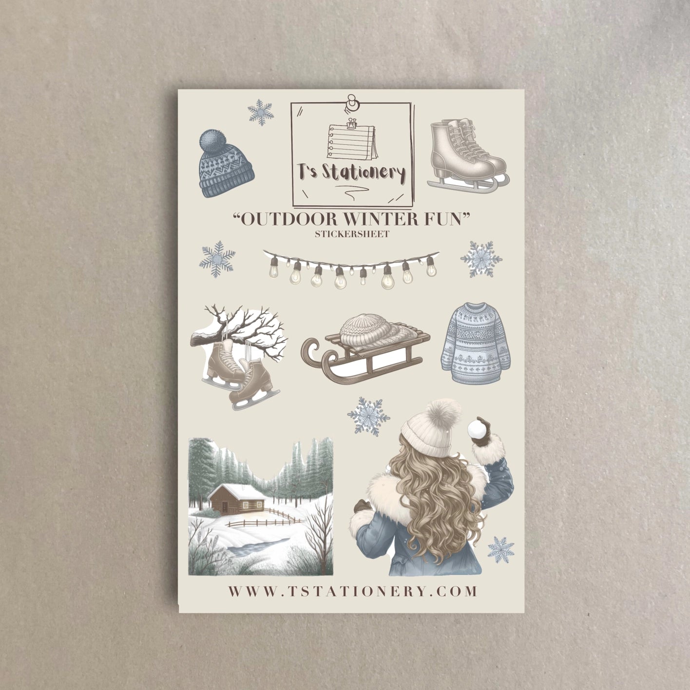 Sticker sheet Winter Lanterns | T's Stationery OUTLET