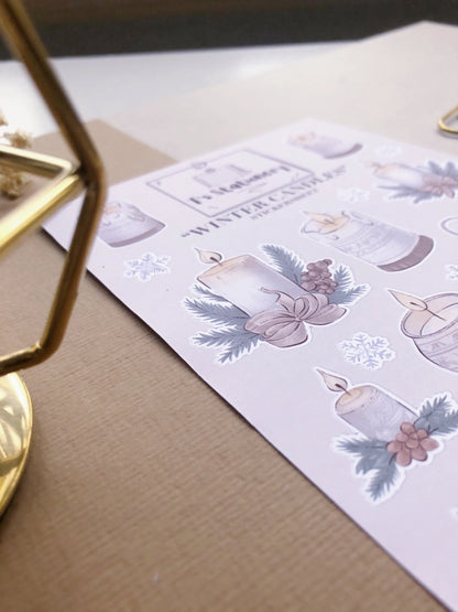 Sticker sheet Winter Lanterns | T's Stationery OUTLET