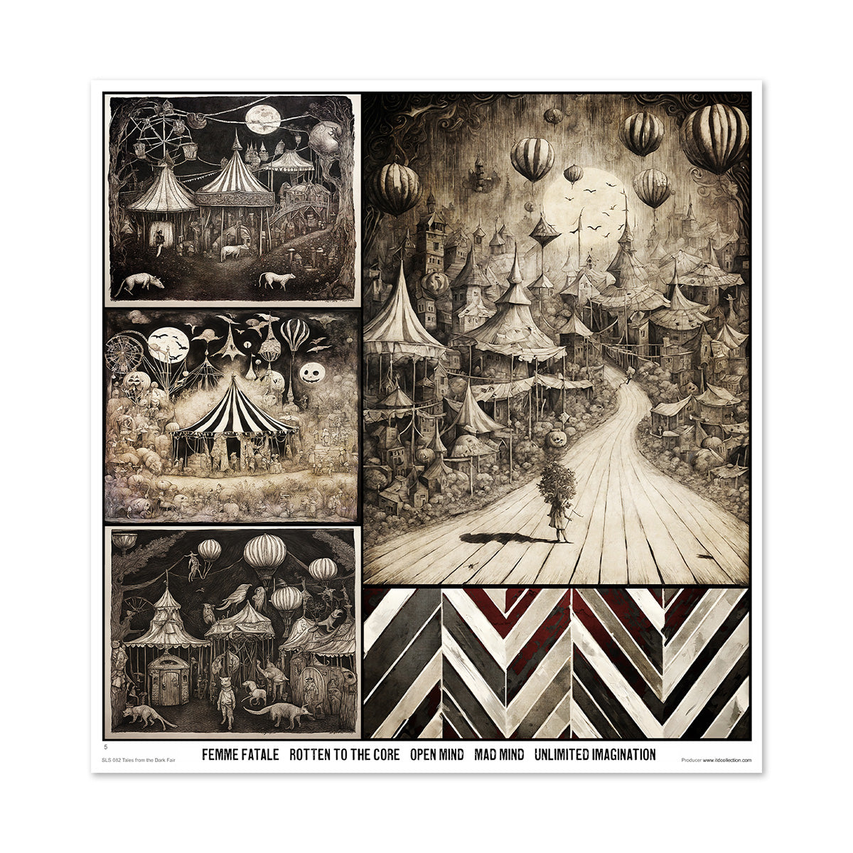 Paperisetti Tales from the Dark Fair 30 x 30cm | ITD Collection
