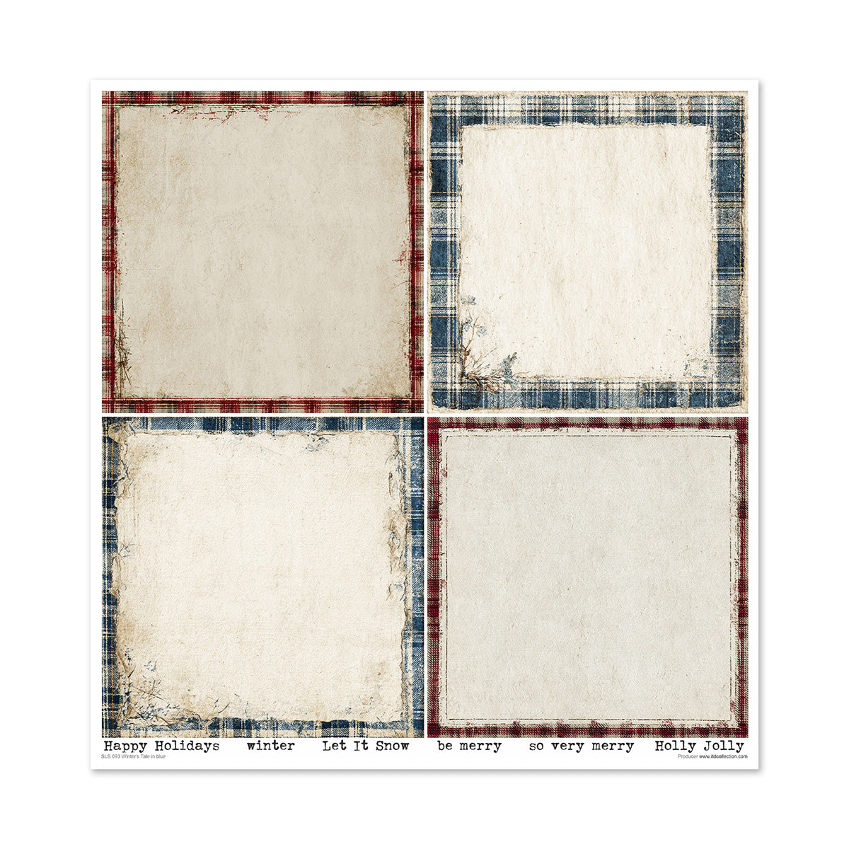 Paperisetti Winter's Tale in Blue 30 x 30cm | ITD Collection