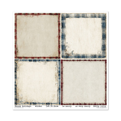 Paperisetti Winter's Tale in Blue 30 x 30cm | ITD Collection