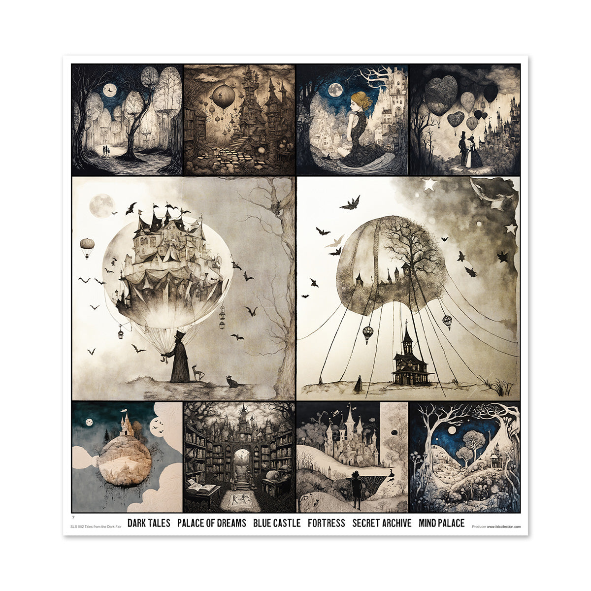 Paperisetti Tales from the Dark Fair 30 x 30cm | ITD Collection