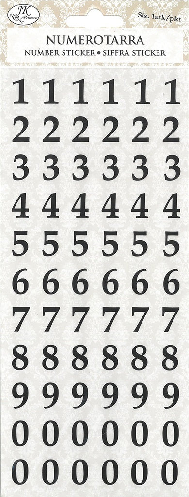 Numerotarra 0-9 | JK Primeco