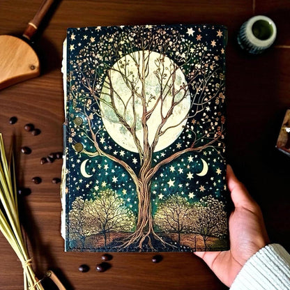 Vintage Leather Journal Notebook Nahkainen Päiväkirja Tree of Life 3 | MNM HANDICRAFTS