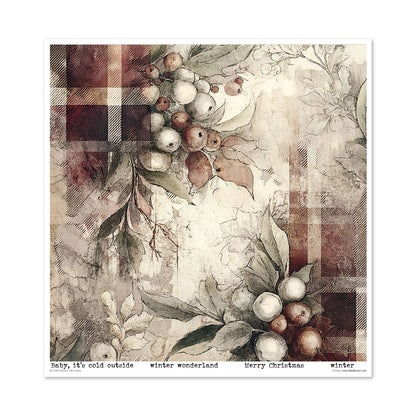 Paperisetti Winter's Tale in Blue 30 x 30cm | ITD Collection