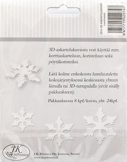 Decorative card border snowflakes 5 pcs | JK Primeco