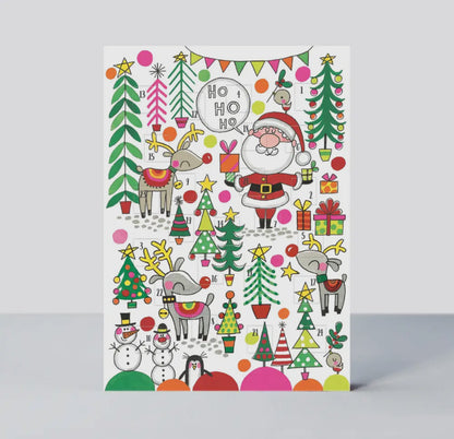 Joulukalenterikortti Ho Ho Ho | Rachel Ellen Design