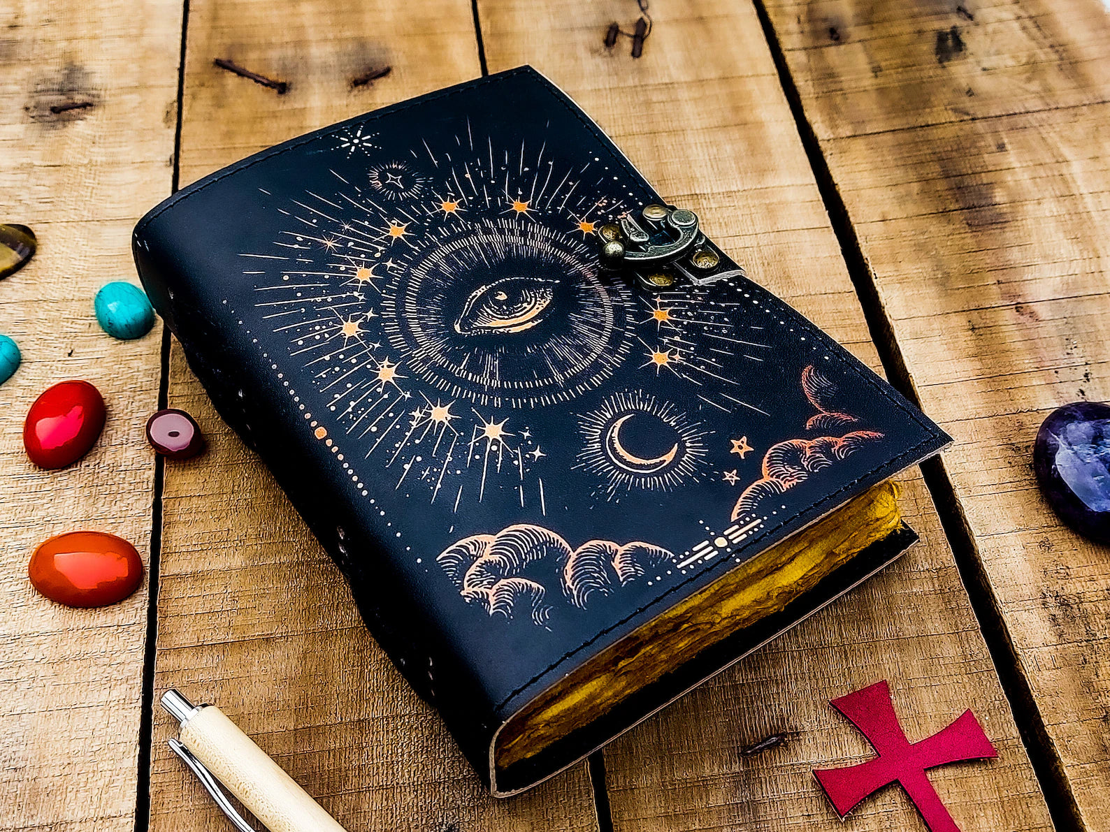 Vintage Leather Journal Notebook Leather Diary Butterfly | Craft Junky Store