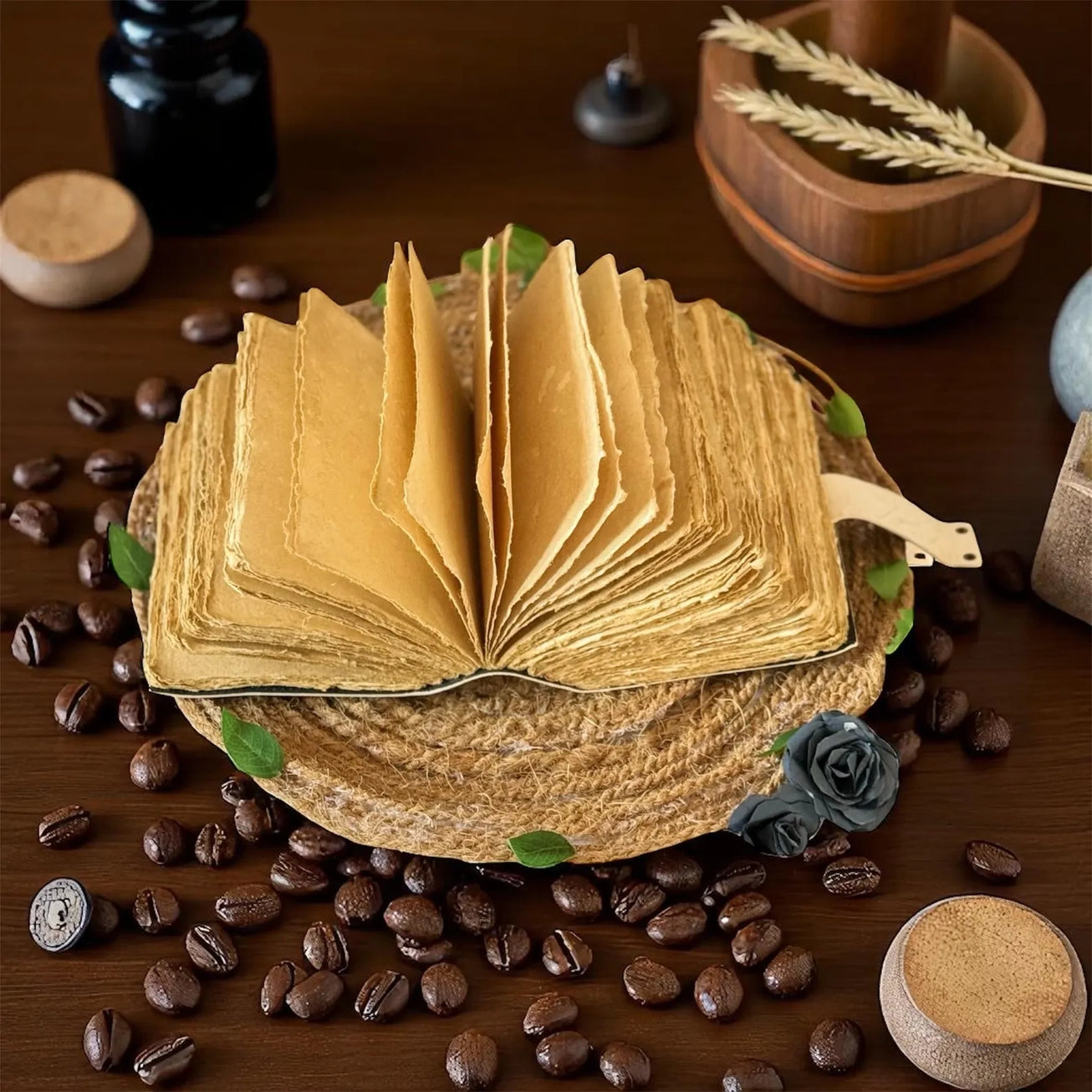 Vintage Leather Journal Notebook Nahkainen Päiväkirja Stay Wild | MNM HANDICRAFTS