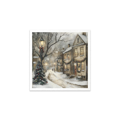 Riisipaperisetti Winter Street 15 x 15cm | ITD Collection