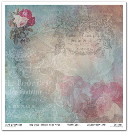 Paperisetti Flower Post - Rose 30 x 30cm | ITD Collection