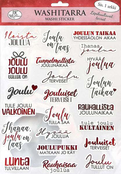 Washitarra Hyvää Joulua punainen | JK Primeco