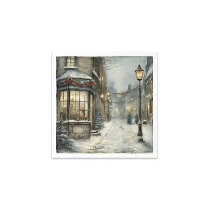 Riisipaperisetti Winter Street 15 x 15cm | ITD Collection