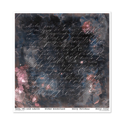 Paperisetti Winter's Tale in Blue 30 x 30cm | ITD Collection