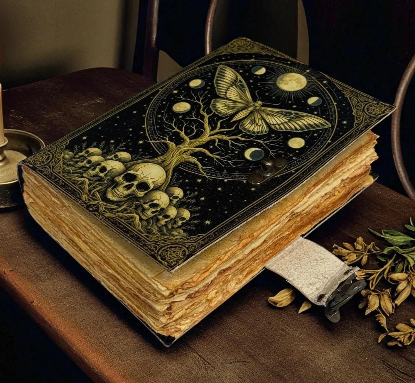 Vintage Leather Journal Notebook Leather Diary Butterfly | Craft Junky Store