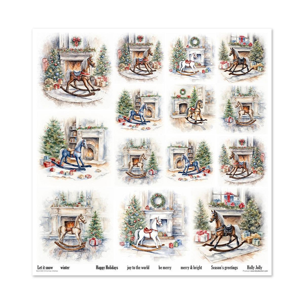 Paperisetti Christmas Wishes 30 x 30cm | ITD Collection