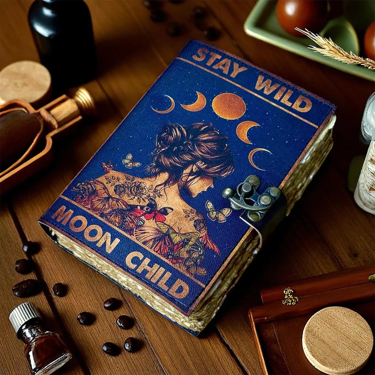 Vintage Leather Journal Notebook Leather Diary Butterfly | Craft Junky Store