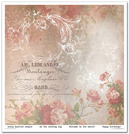 Paperisetti Flower Post - Rose 30 x 30cm | ITD Collection