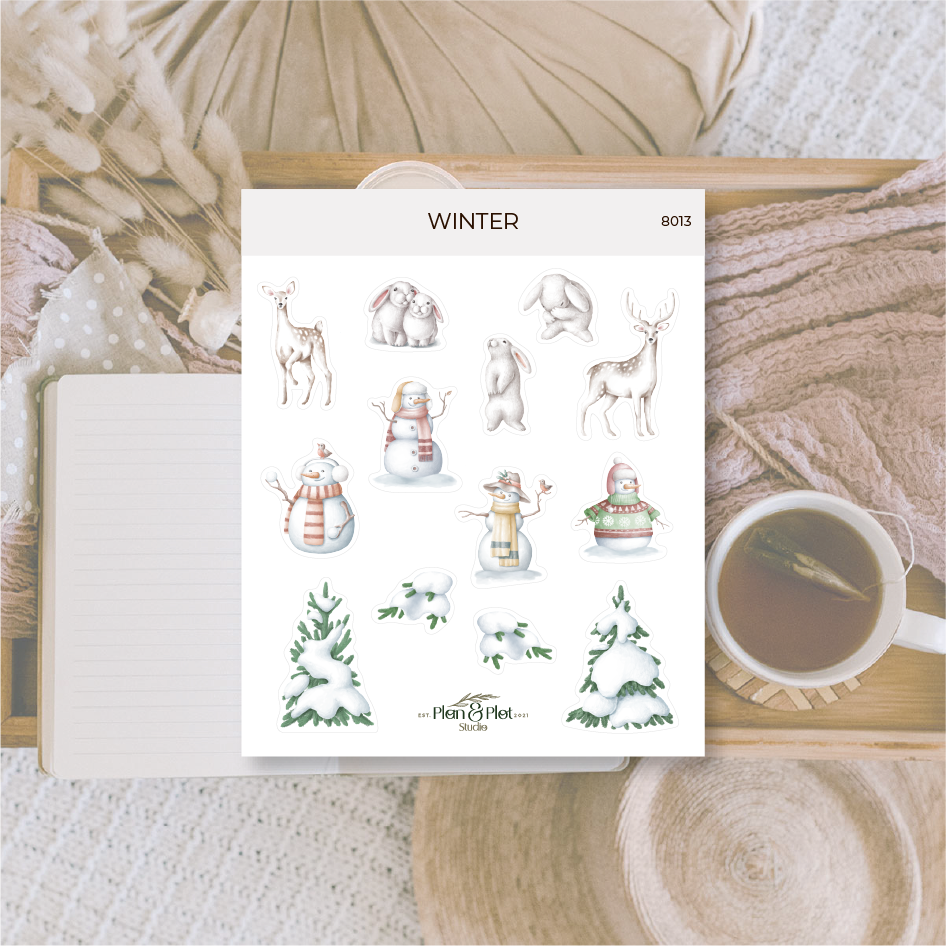 Small sticker sheet Old Scarecrow, matte | Plan &amp; Plot Studio