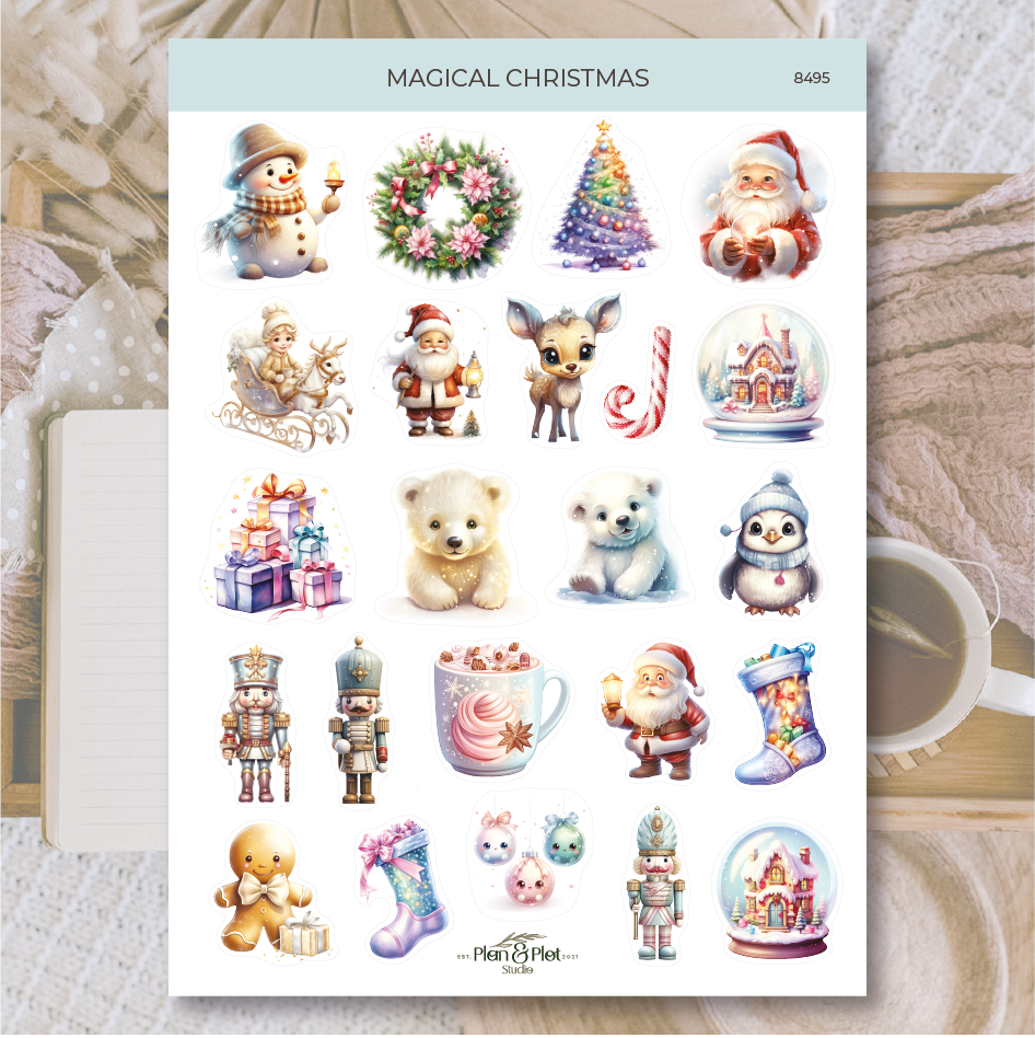 Tarra-arkki Magical Christmas, läpinäkyvä | Plan & Plot Studio