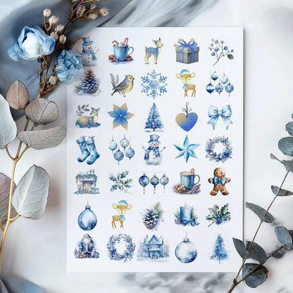 Tarra-arkki Blue Christmas | Sticker Varia