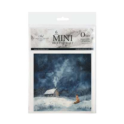 Riisipaperisetti Winter Night 15 x 15cm | ITD Collection