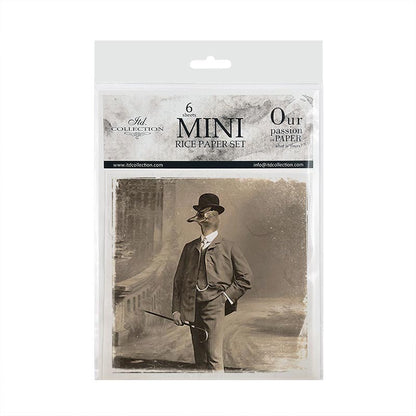 Riisipaperisetti Retro Animals 15 x 15cm | ITD Collection