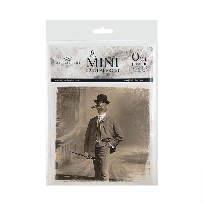 Riisipaperisetti Retro Animals 15 x 15cm | ITD Collection